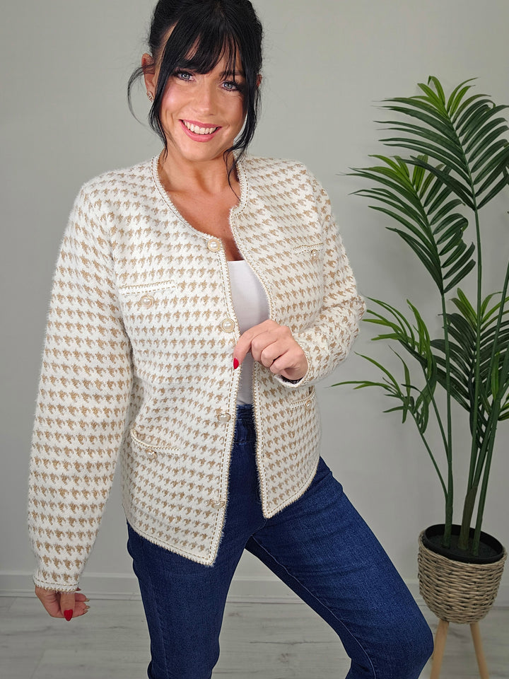 Paris Classic Jacket/Cardigan - Dogtooth ( Choose Your Colour & Size )