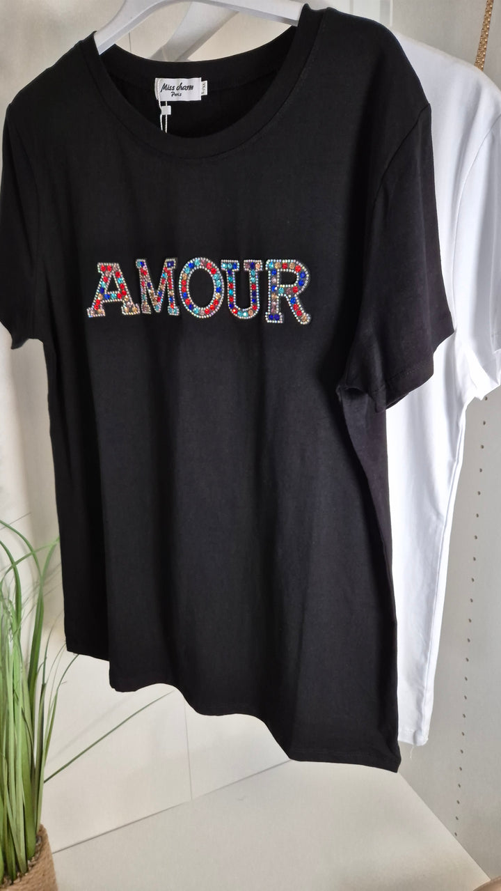 AMOUR Tee Shirt - Black