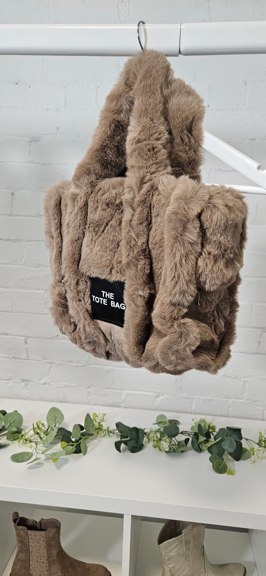 Oslo Fluffy Faux Fur Tote Bag (Medium Size) - (choose your Colour)