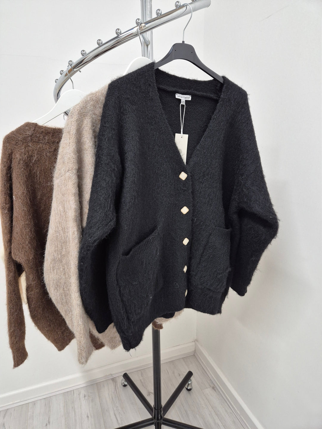 Bethany Oversized Brushed Boxy Cardigan - (choose your Colour)