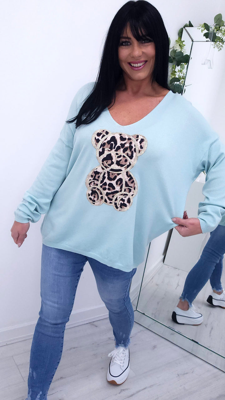 Teddy Soft Fine Knit Jumper - Mint