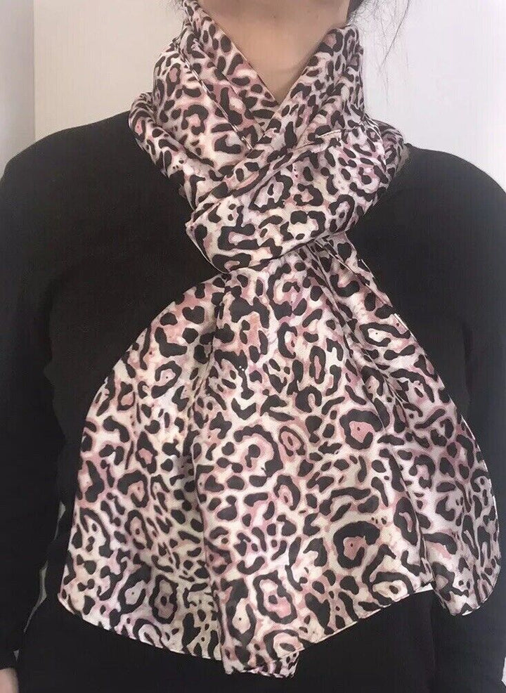 Leopard Print Scarf - Pink