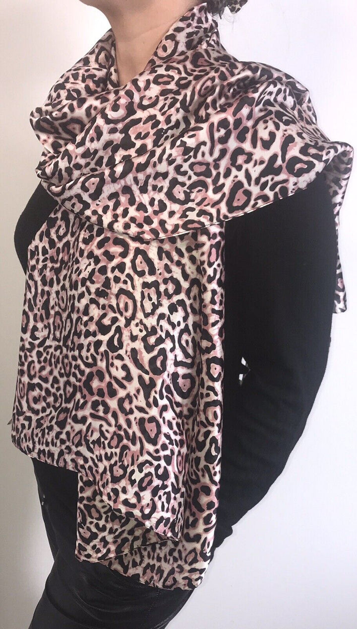 Leopard Print Scarf - Pink