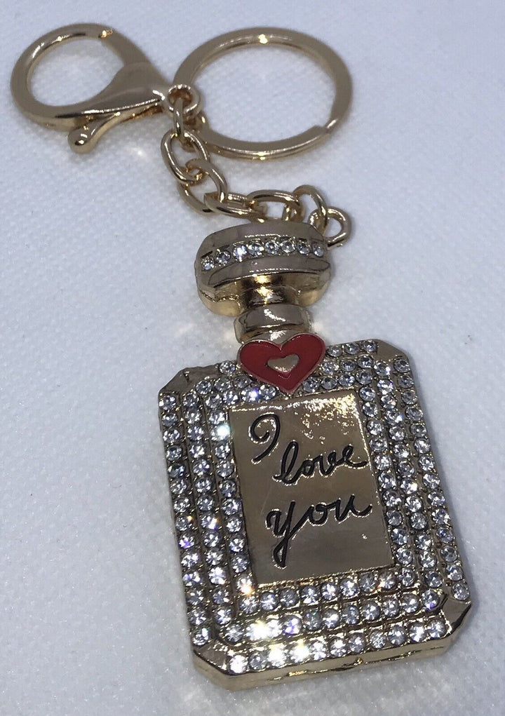 I Love You Keyring / Bag Charm - Gold Tone