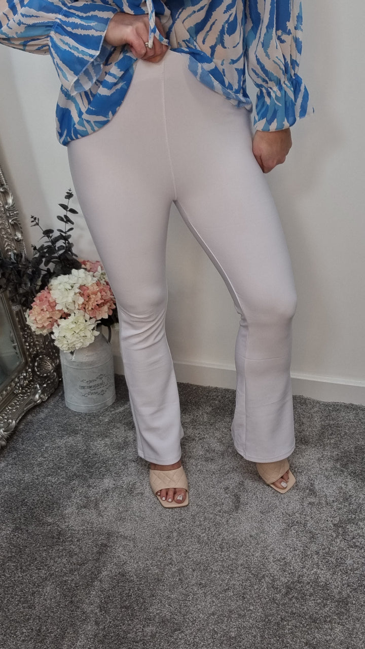 Flared Leggings - White