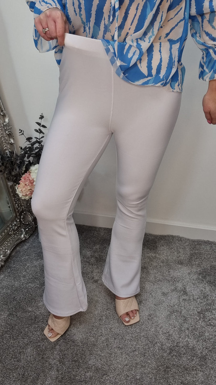 Flared Leggings - White