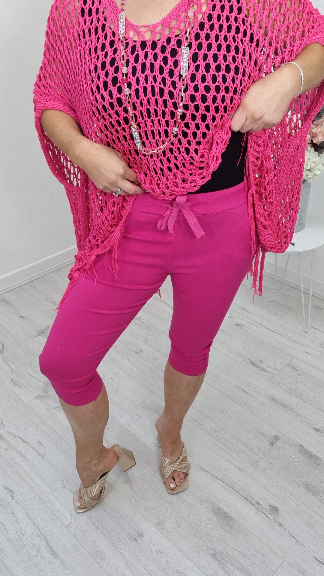 Capri Magic Pants - Fuchsia Pink