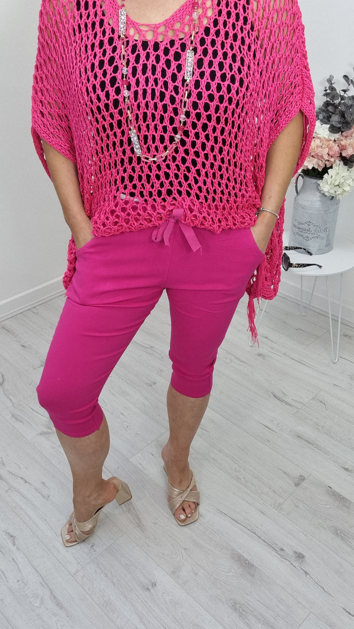 Capri Magic Pants - Fuchsia Pink