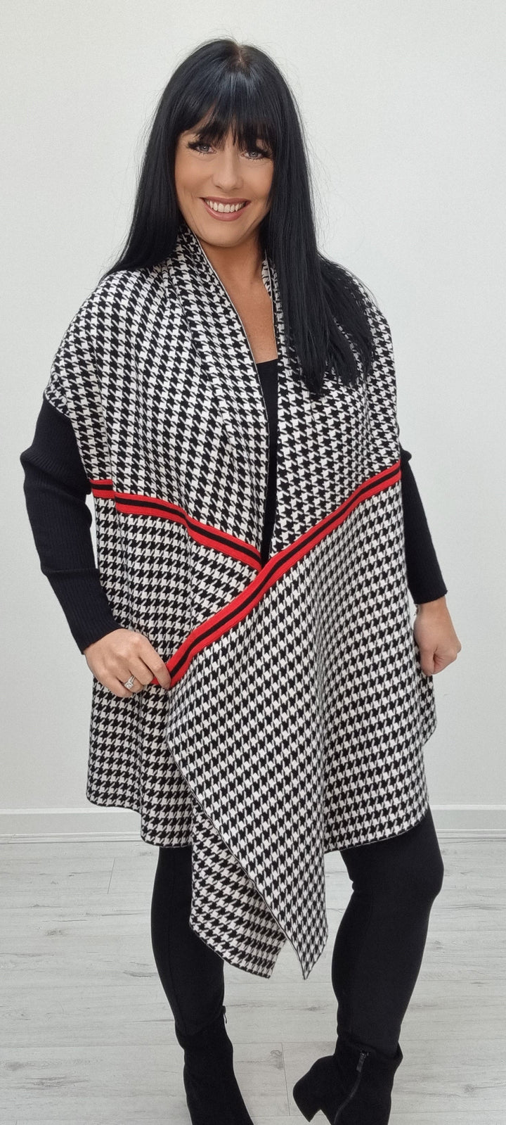 Dogtooth Cardigan - Monochrome