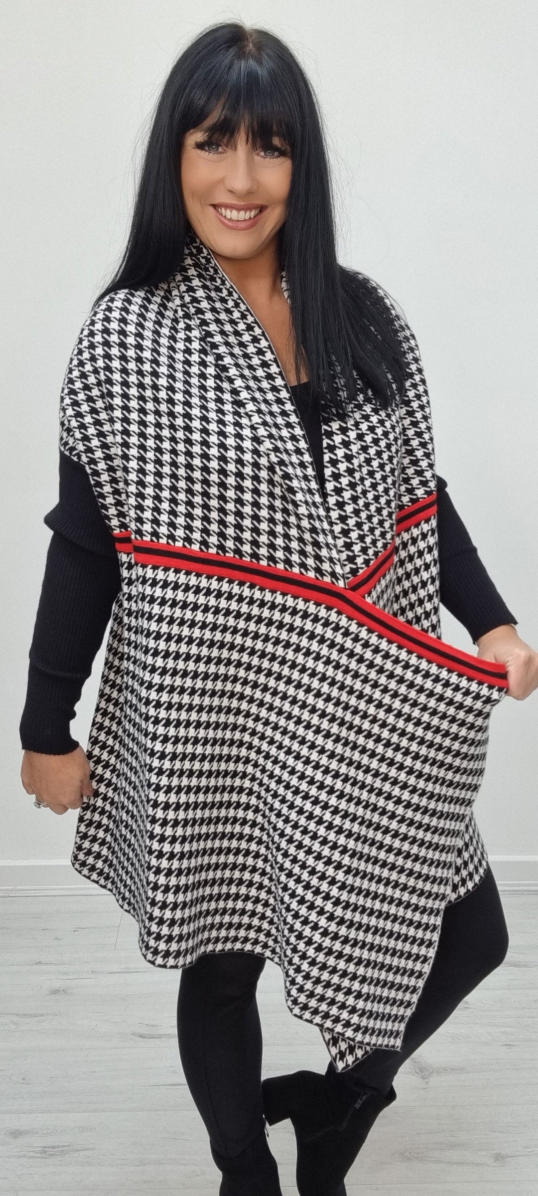 Dogtooth Cardigan - Monochrome