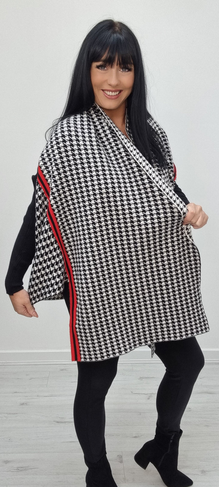 Dogtooth Cardigan - Monochrome