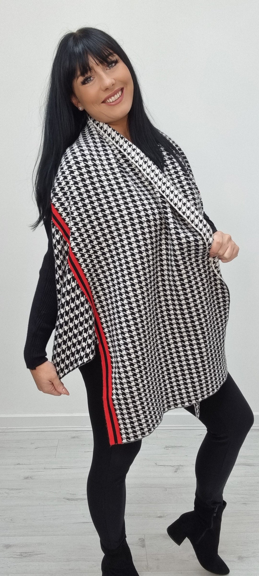 Dogtooth Cardigan - Monochrome