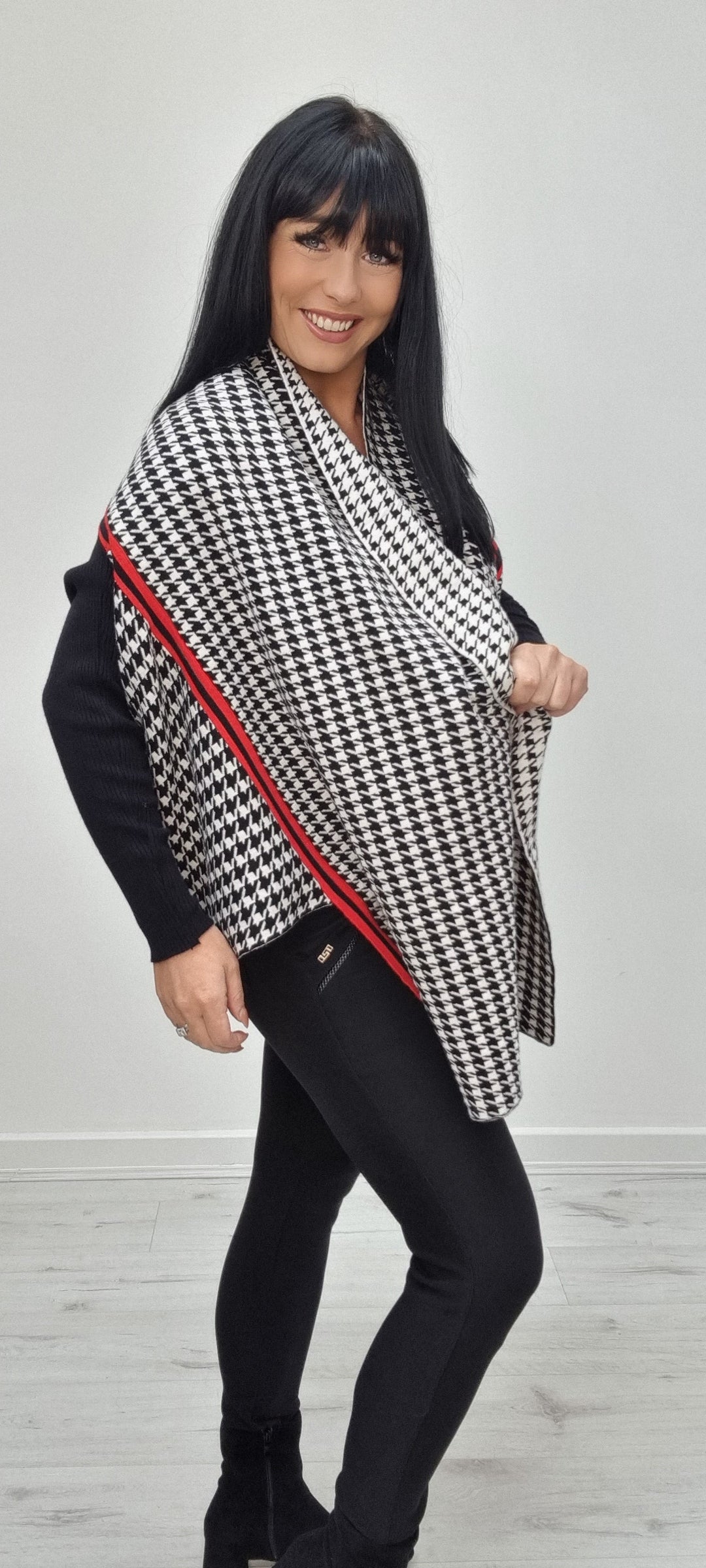 Dogtooth Cardigan - Monochrome