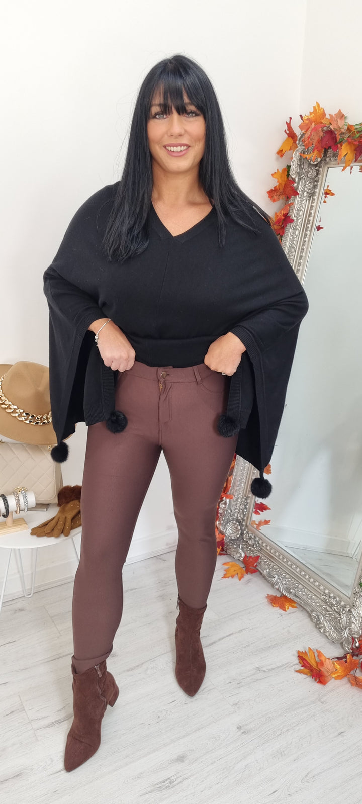 Ponte Leggings - Chocolate (all Sizes)