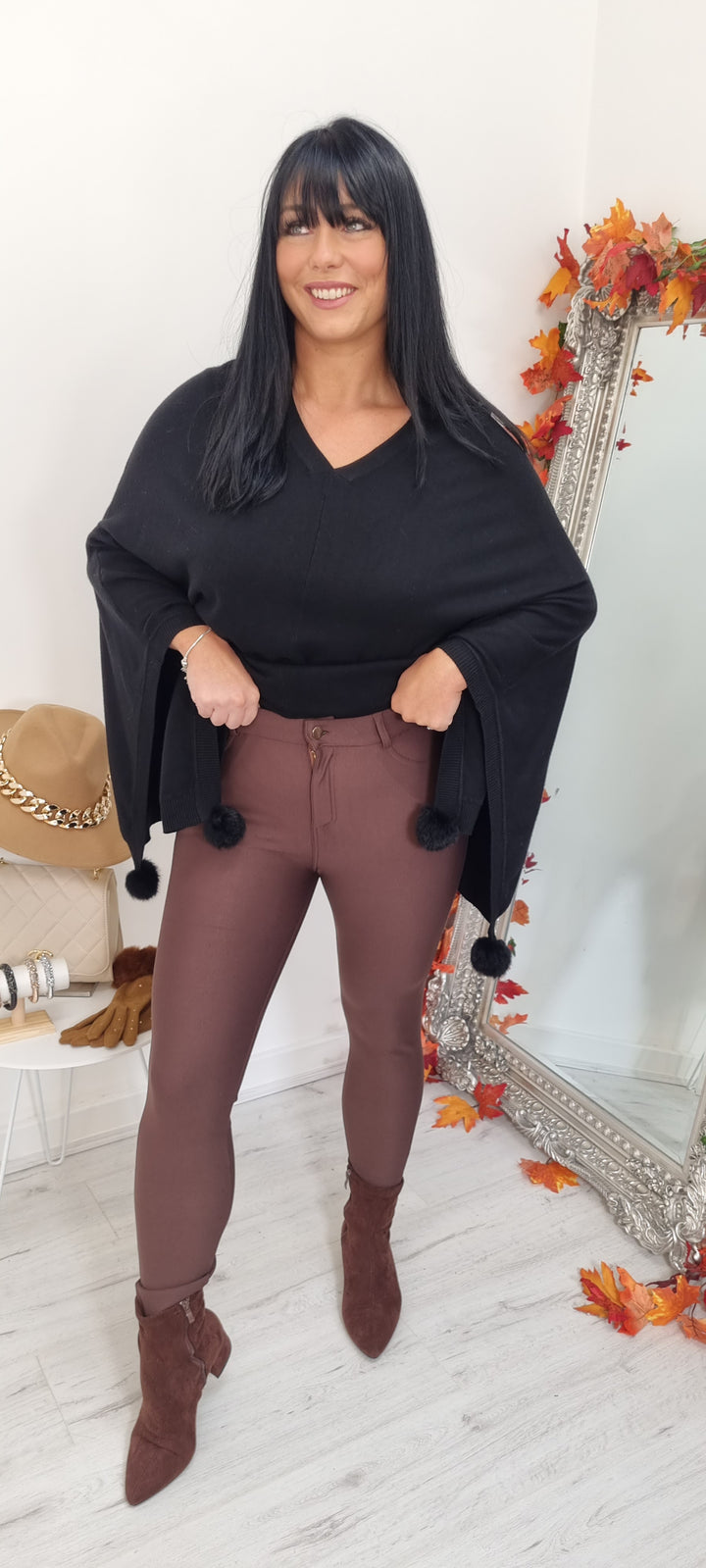 Ponte Leggings - Chocolate (all Sizes)