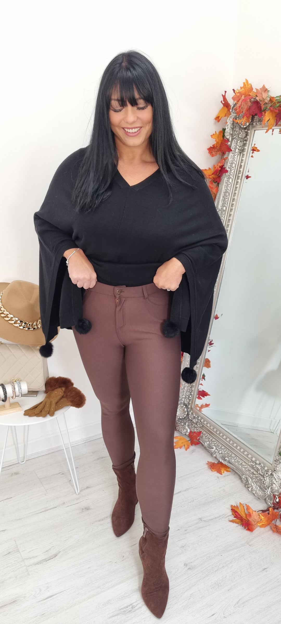 Ponte Leggings - Chocolate (all Sizes)