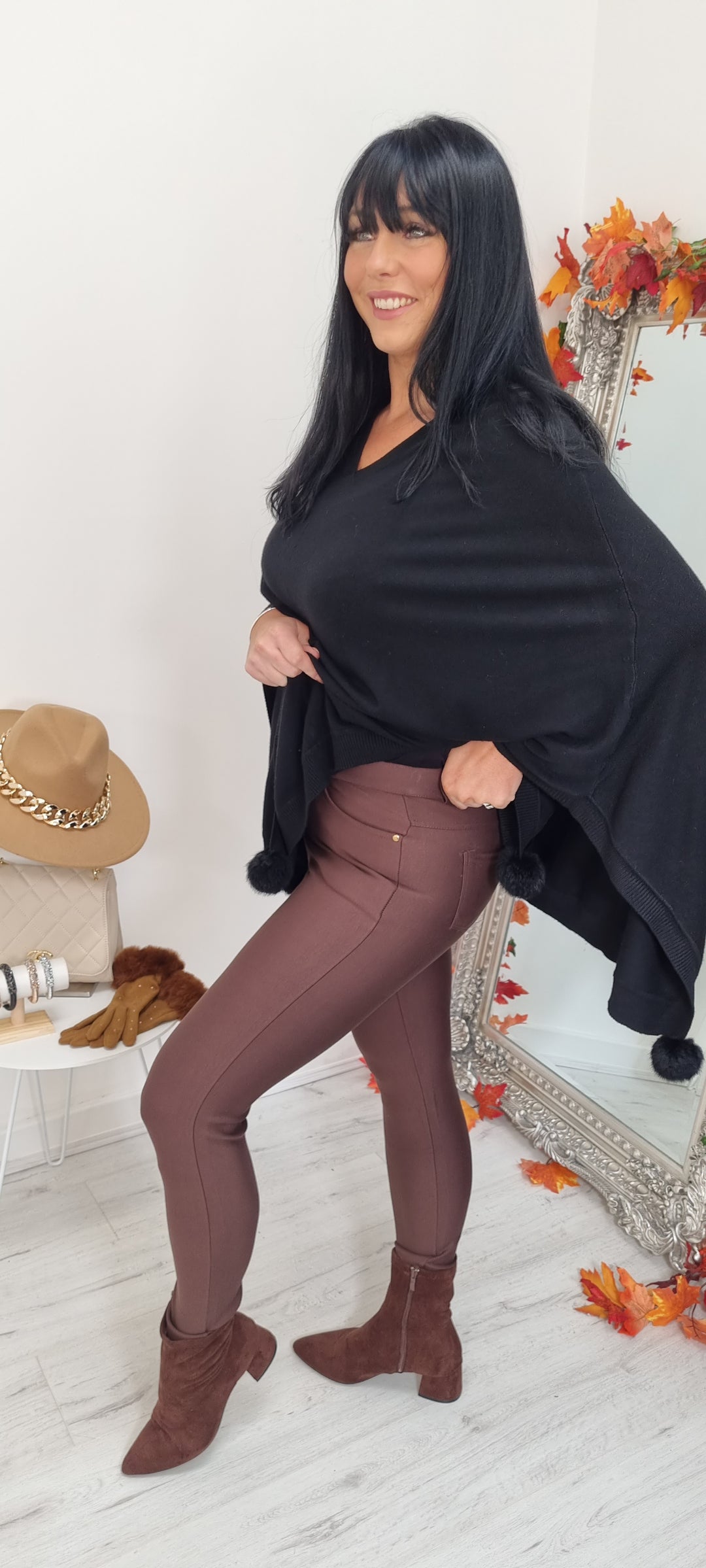 Ponte Leggings - Chocolate (all Sizes)