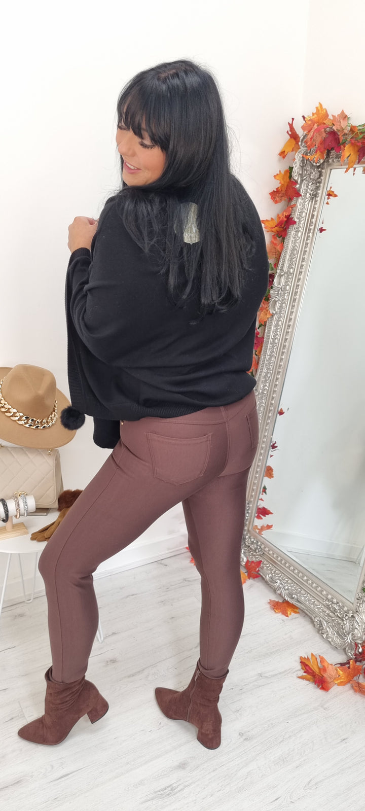 Ponte Leggings - Chocolate (all Sizes)