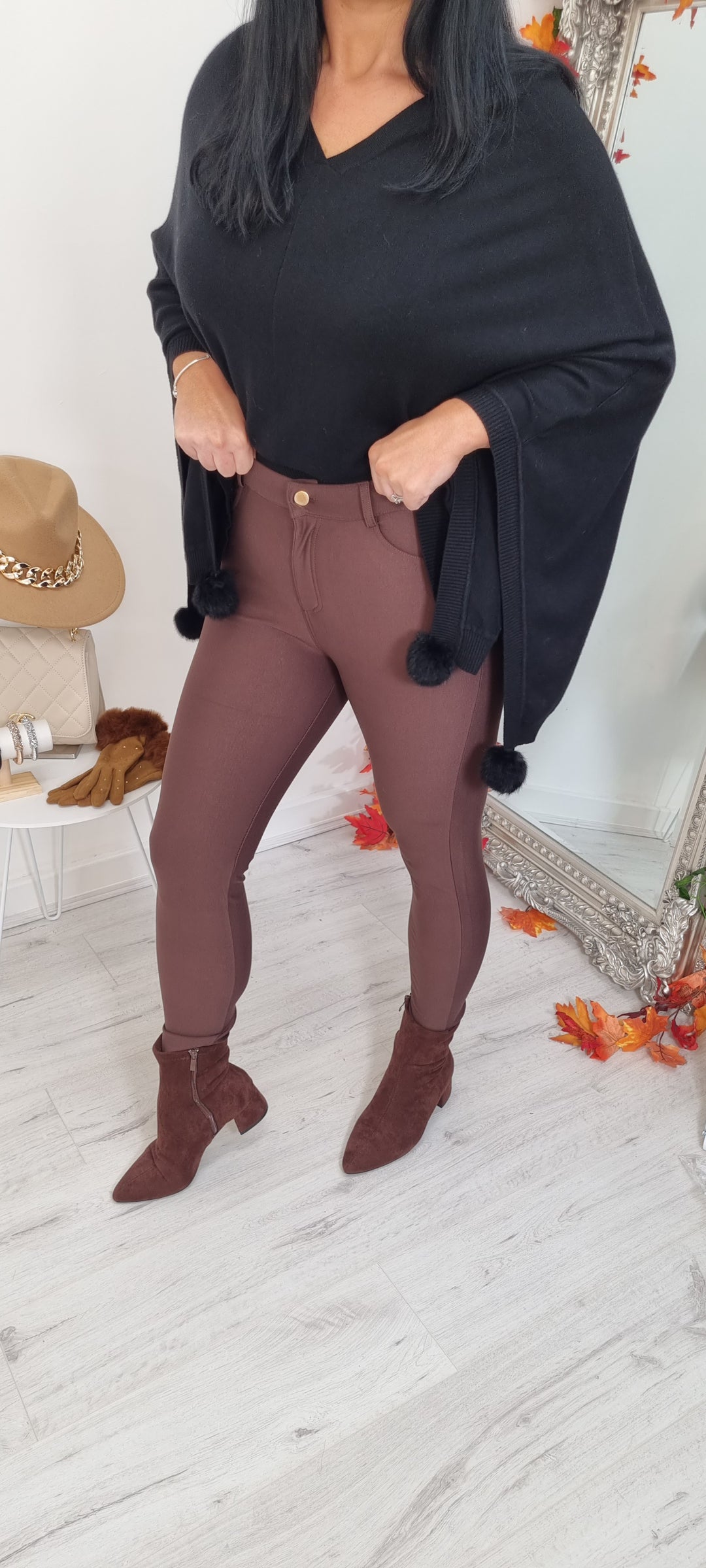 Ponte Leggings - Chocolate (all Sizes)