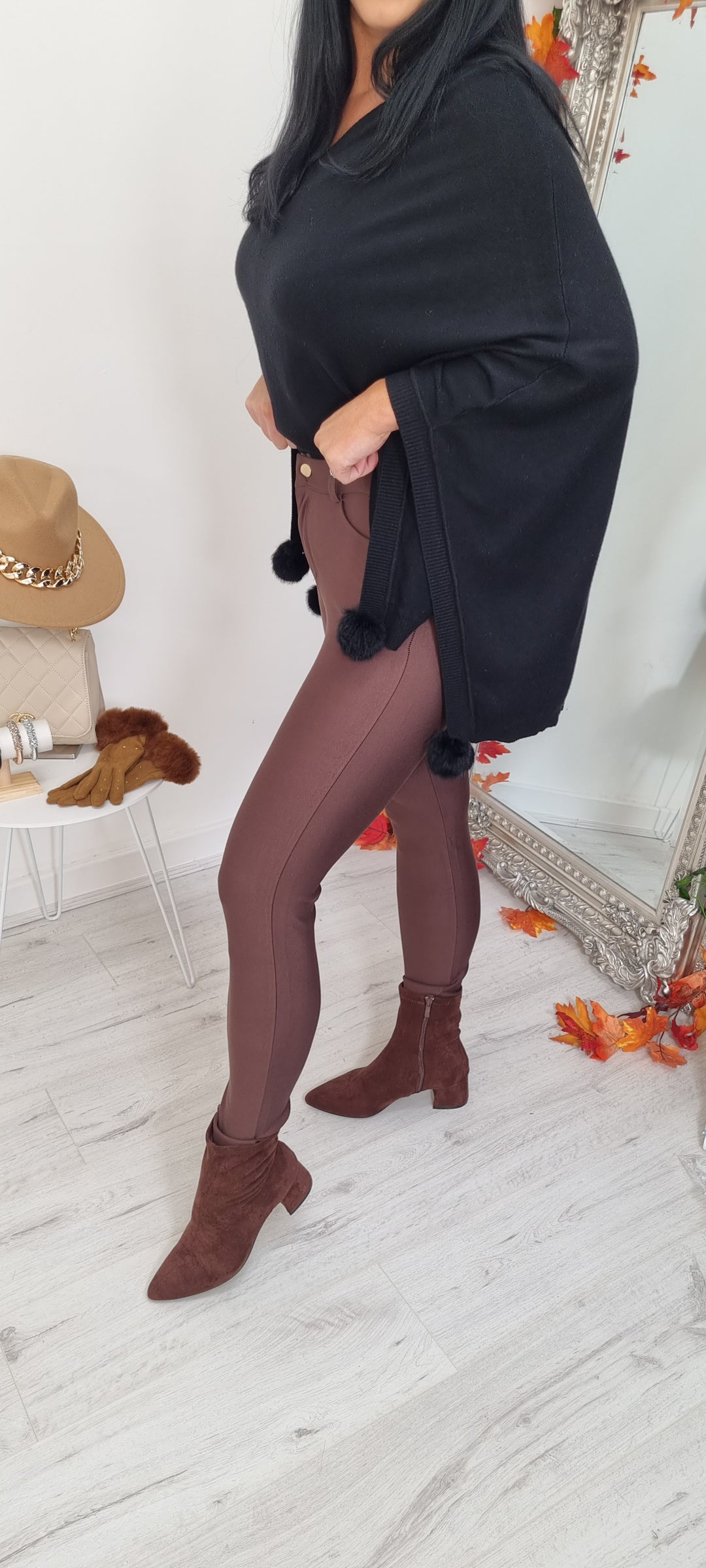 Ponte Leggings - Chocolate (all Sizes)