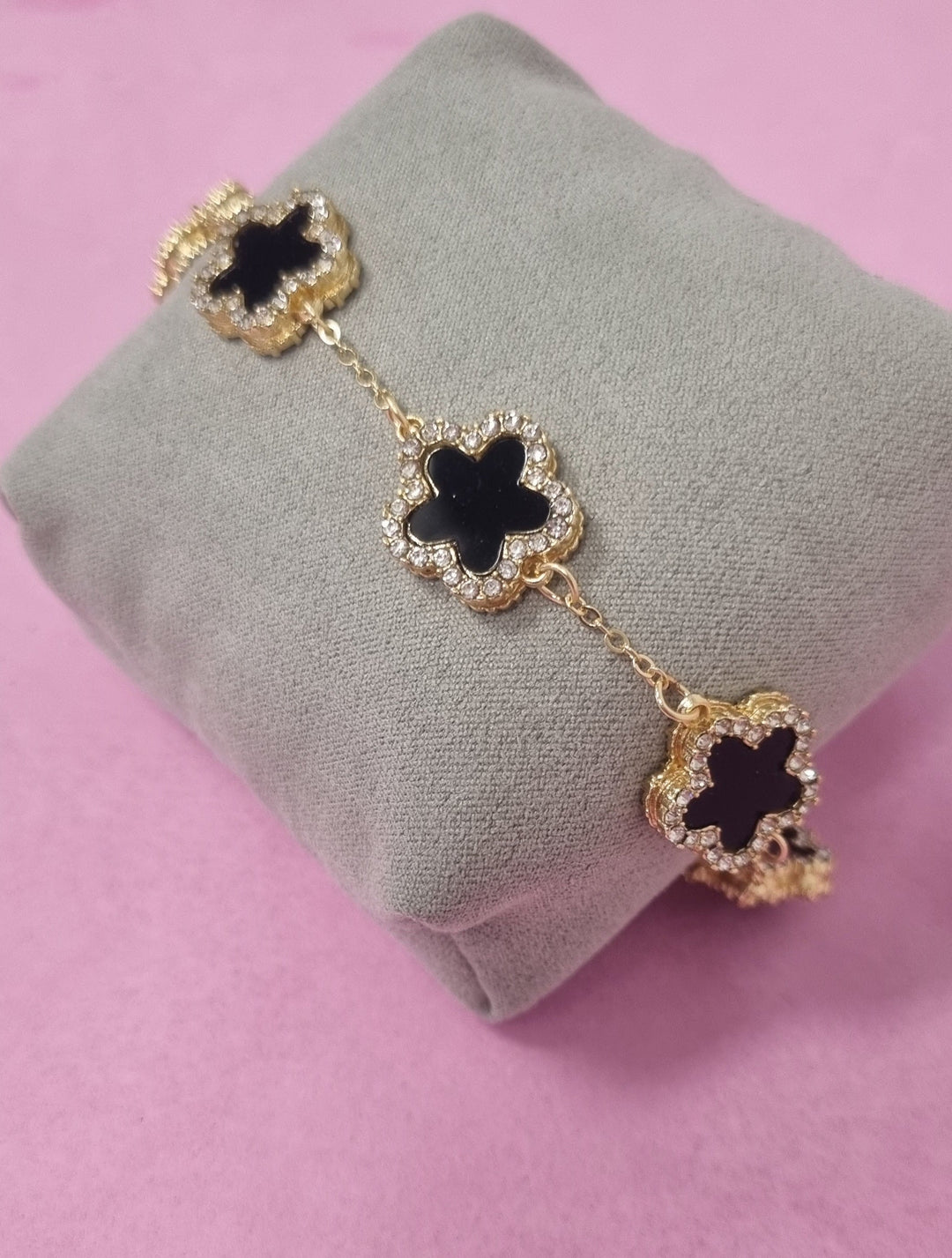 Diamante Flower Bracelets