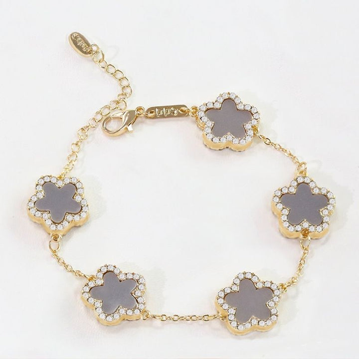 Diamante Flower Bracelets