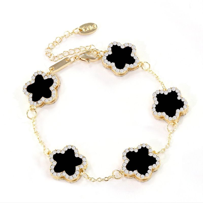 Diamante Flower Bracelets