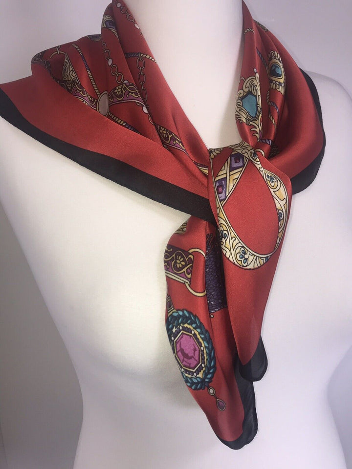 Neckerchief, Hair Tie, Bag Tie - Red/Gold