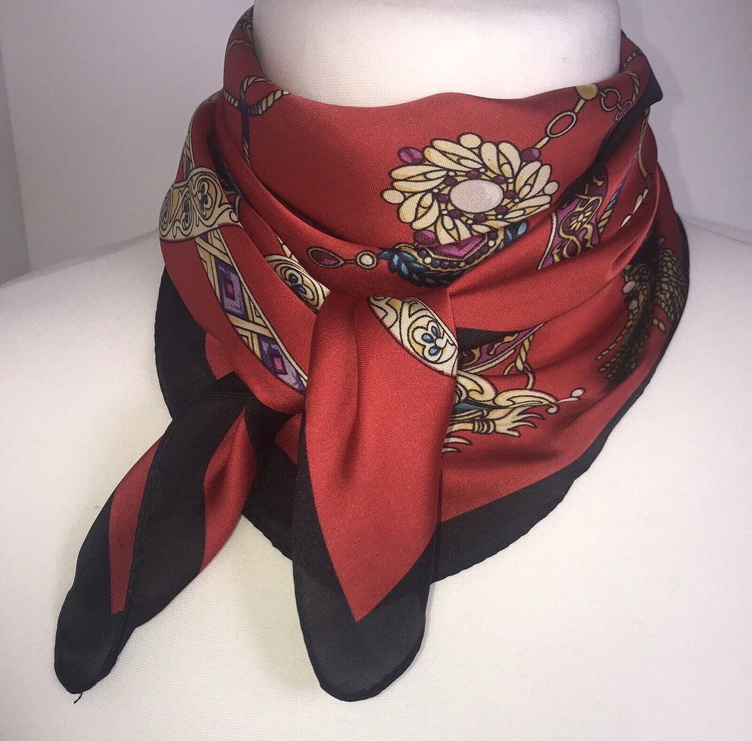 Neckerchief, Hair Tie, Bag Tie - Red/Gold